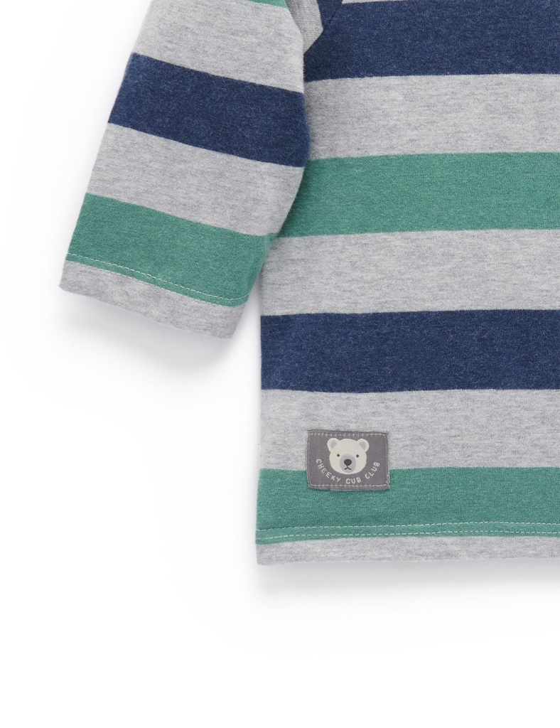 Purebaby | Emerald Stripe Longsleeve Tee