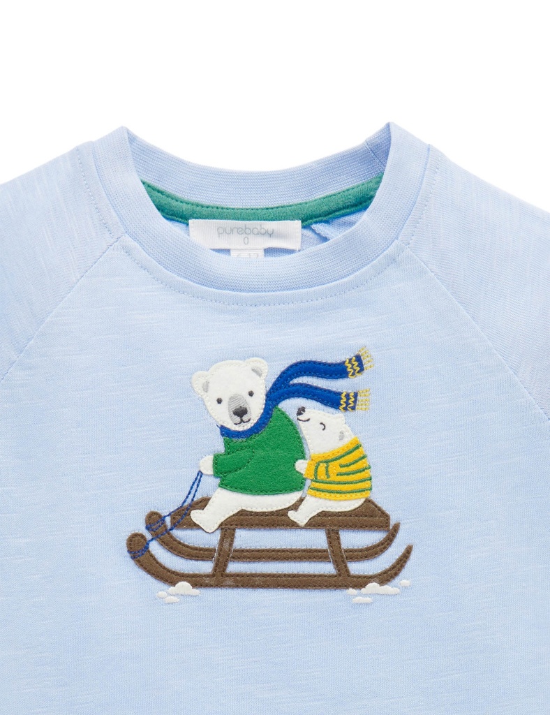 Purebaby | Little Sled Long Sleeve Tee