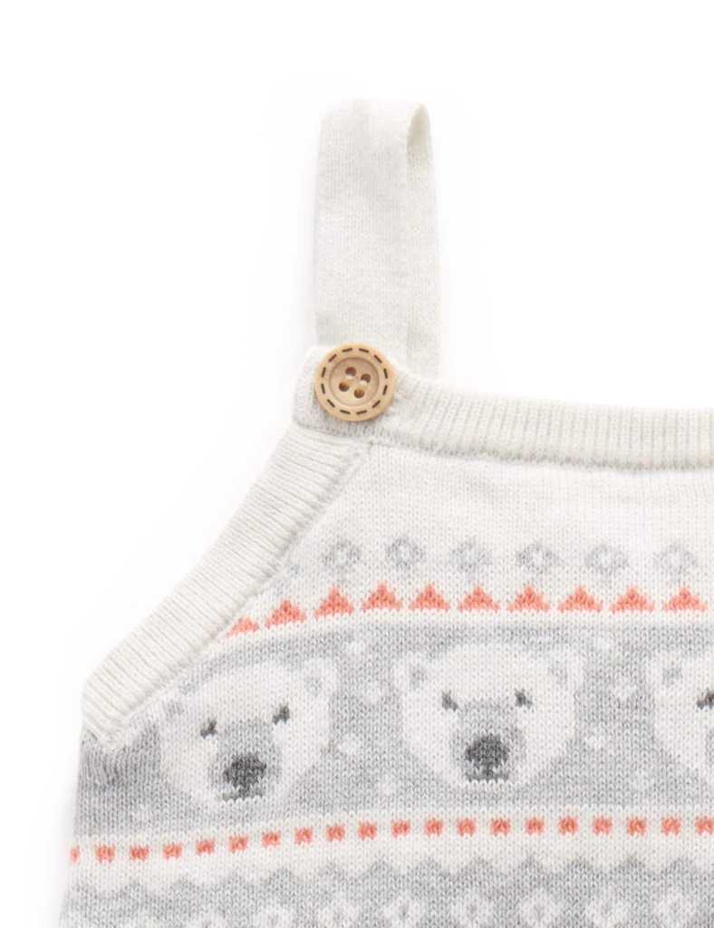 Purebaby | Polar Bear Knitted Overalls