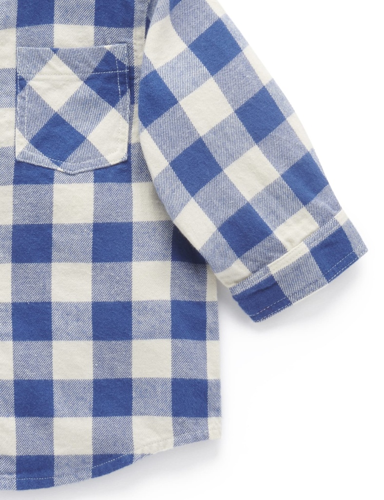 Purebaby | Indigo Check Shirt