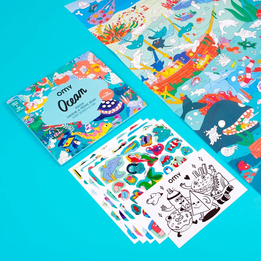 OMY | Giant Colouring Poster & Stickers