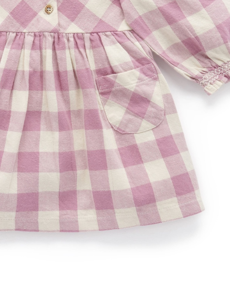 Purebaby | Beetroot Check Dress