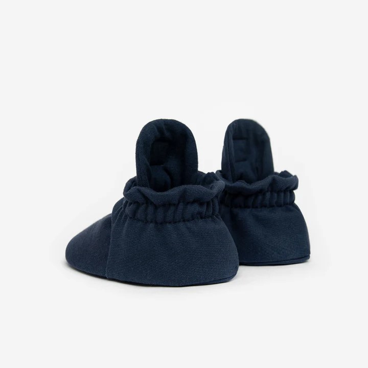 Kings & Rebels Cotton Baby Booties - Gripper Navy Blue -4.jpeg