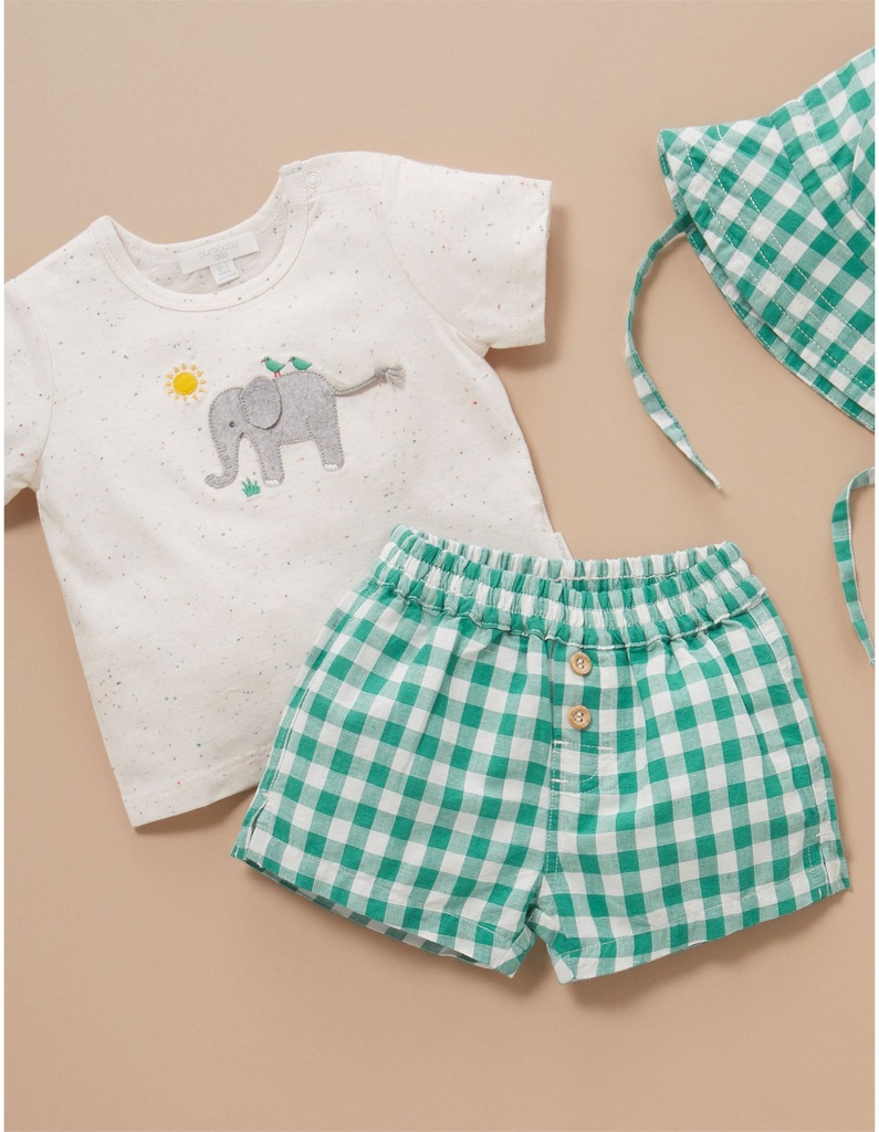 Purebaby Palm Gingham Tee & Short Set -1.jpg