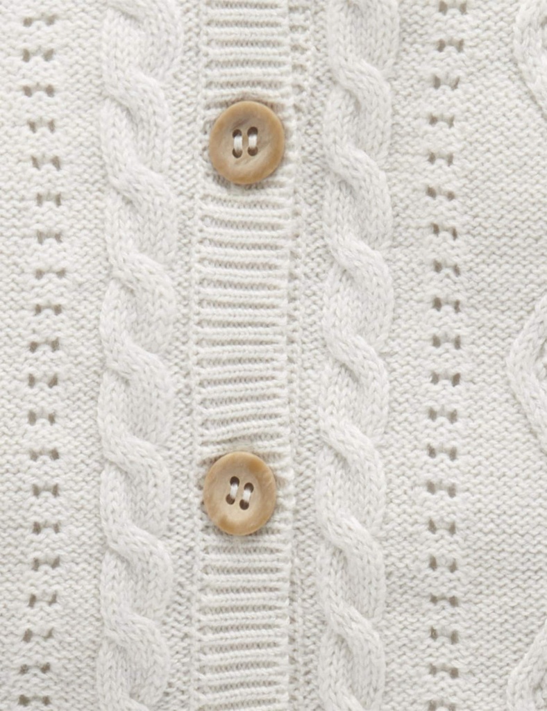 Purebaby | Cloud Melange Cable Cardigan