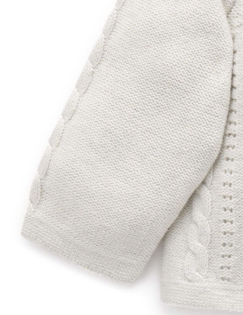 Purebaby | Cloud Melange Cable Cardigan