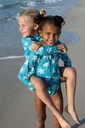 Badawii | Girl Swimsuit - Tropical Flower Deep Green
