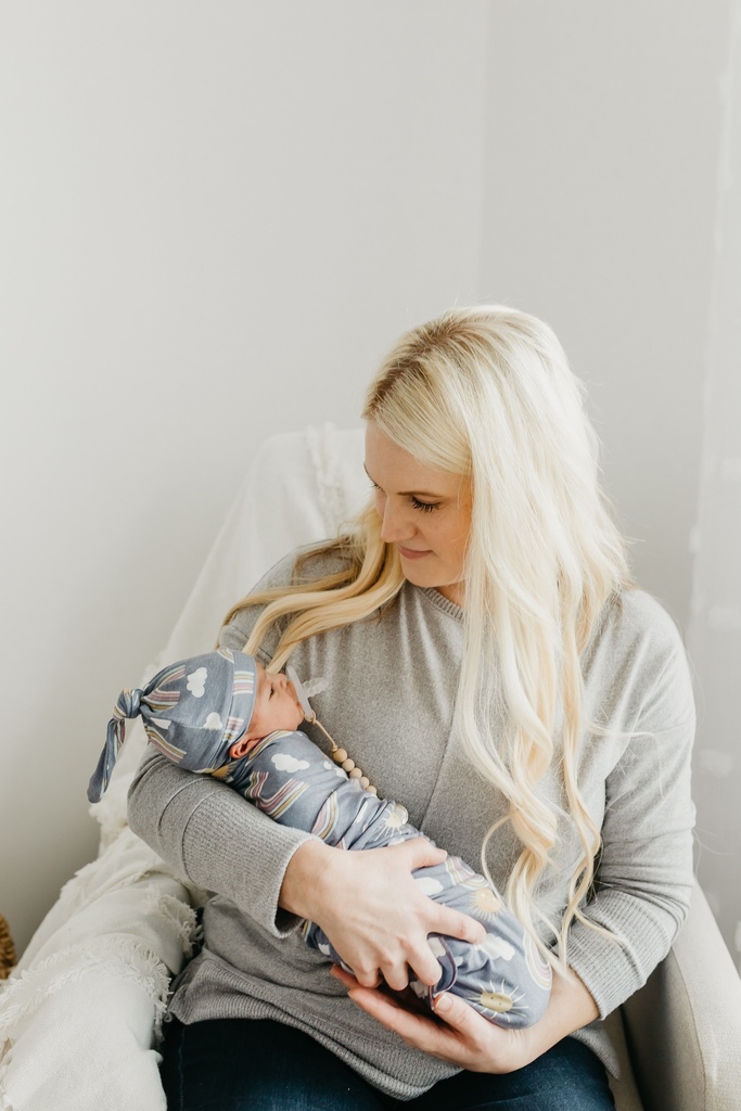 Copper Pearl | Baby Top Knot Hat