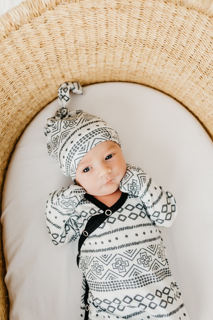 Copper Pearl | Baby Top Knot Hat