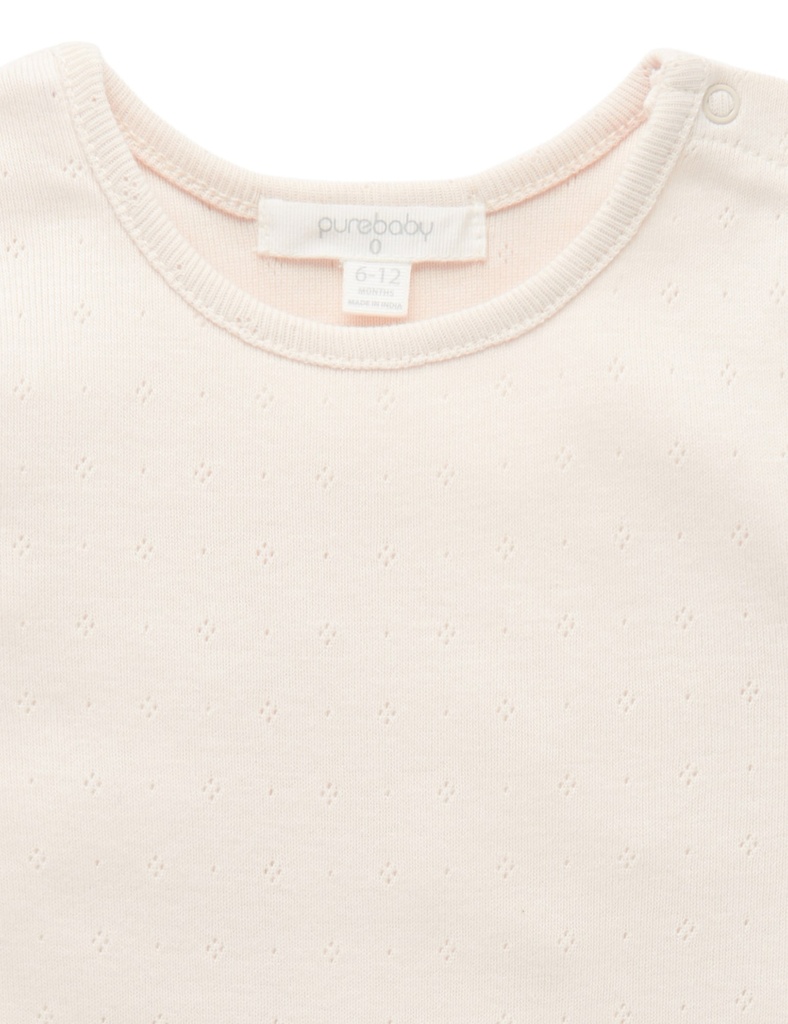 Purebaby | Cloud Pointelle Rib Layering Top