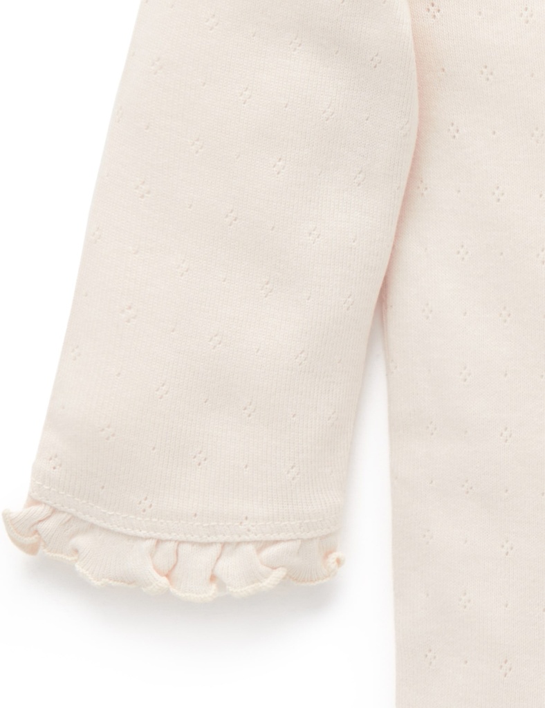 Purebaby | Cloud Pointelle Rib Layering Top