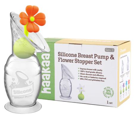  Haakaa | Silicone Breast Pump 150Ml + Flower Stopper