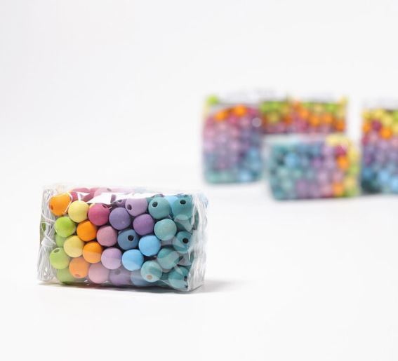 Grimms | 120 Small Pastel Wooden Beads