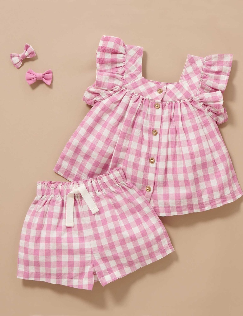 Purebaby | Fig Gingham Set