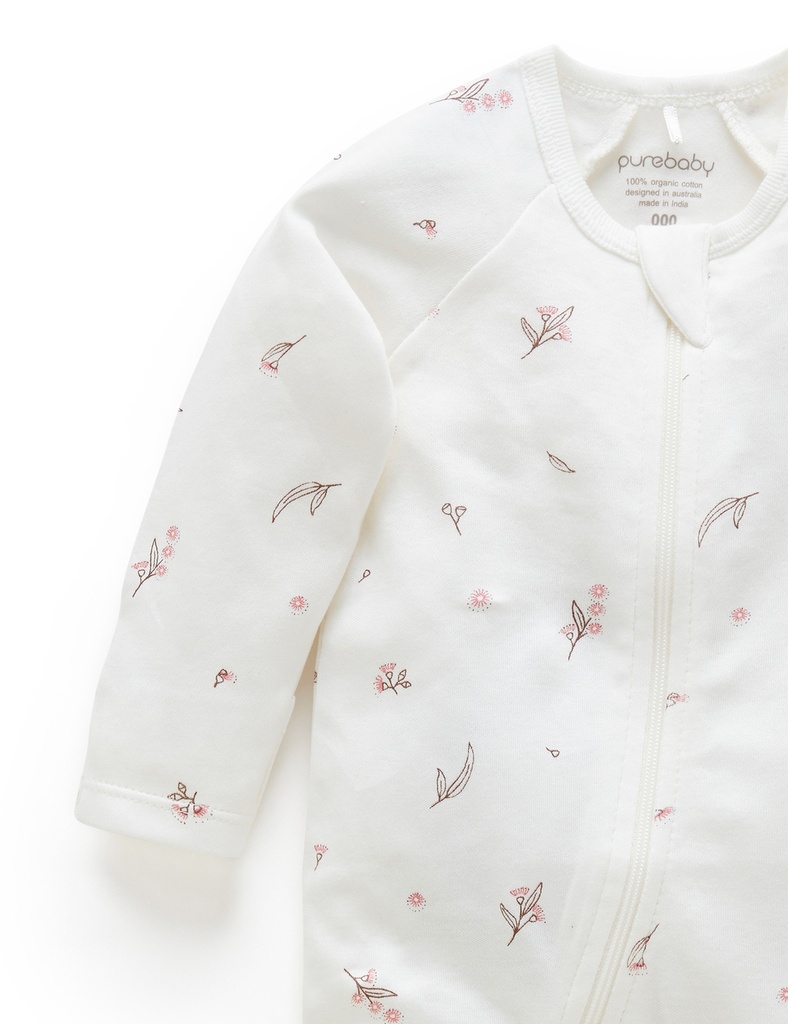 Purebaby | Vanilla Blossom Zip Growsuit