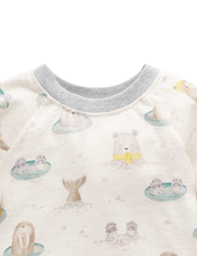 Purebaby | Diving Print Long Sleeve Tee