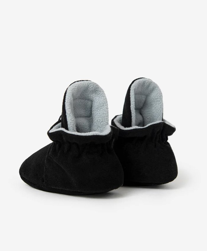 Kings & Rebels | Classic Gamuza Baby Booties - Black