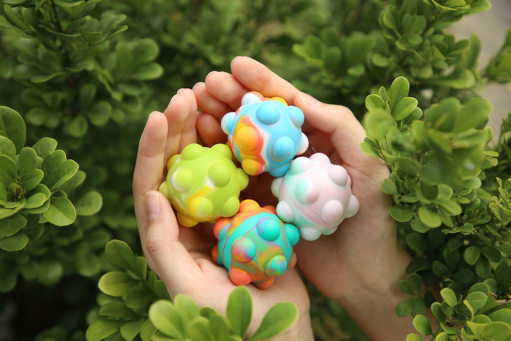 POP The BUBBLE | 3D Keychain Fidget Stress Ball (Assorted)