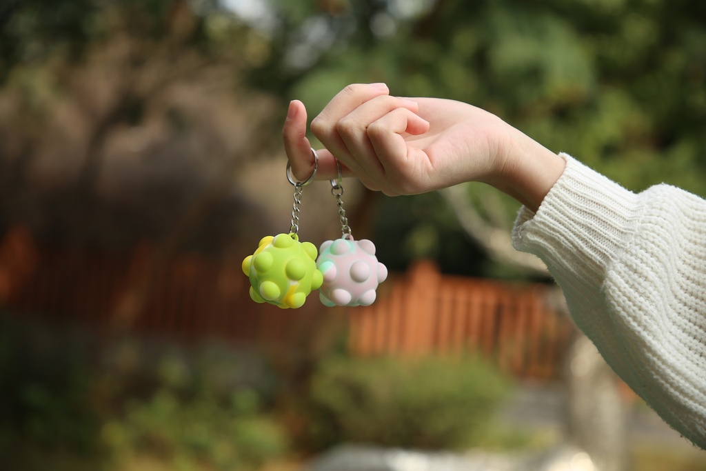 POP The BUBBLE | 3D Keychain Fidget Stress Ball (Assorted)