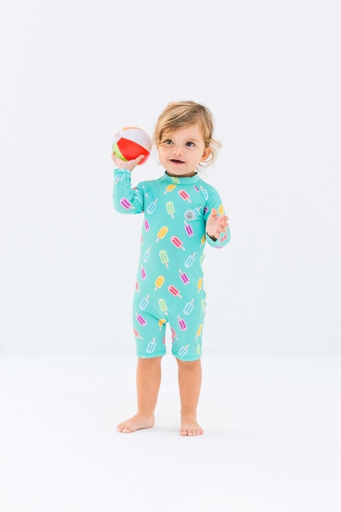 Badawii | Baby Swimsuit - Happy Popsicle Green