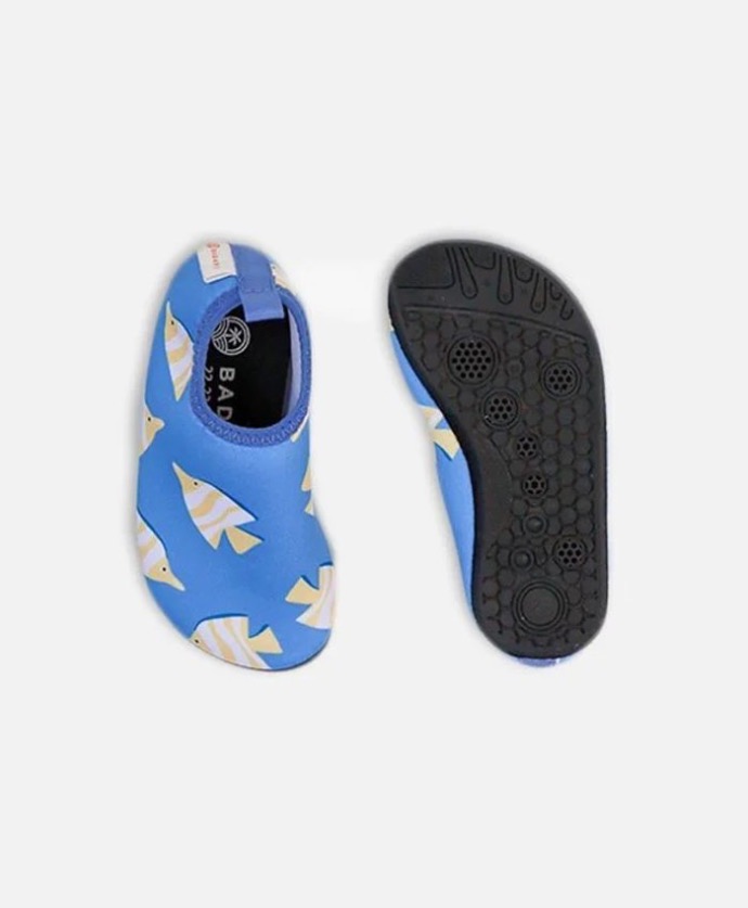 Badawii | Kids Swim Shoes - Yellow Fish Blue