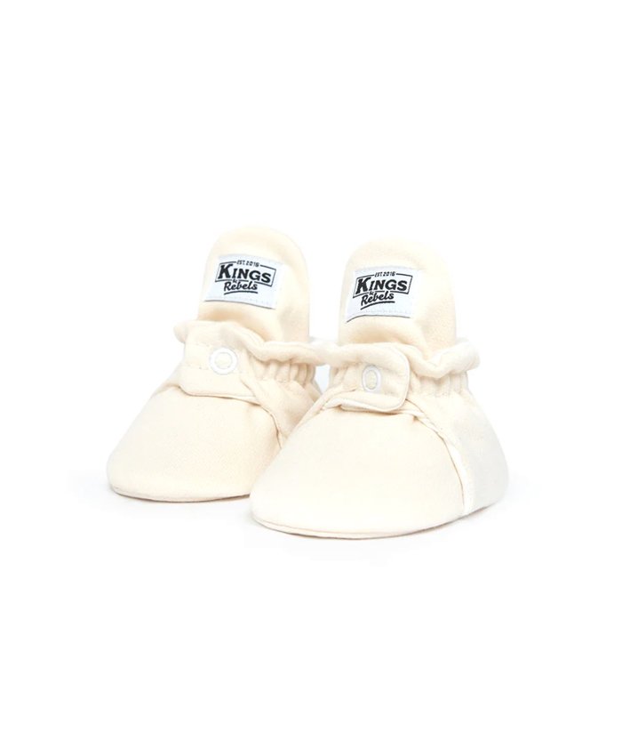 Kings & Rebels | Classic Cotton Baby Booties - Cream