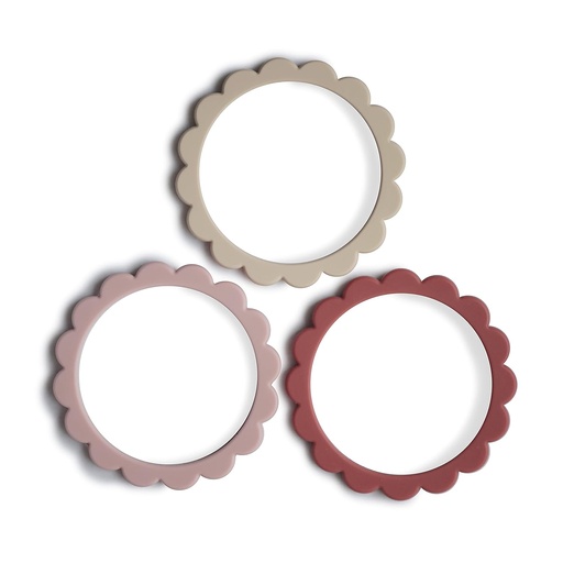 [MUS030303] Mushie | Flower Bracelet 3 Pack (Blush/Rose/Shifting Sand)