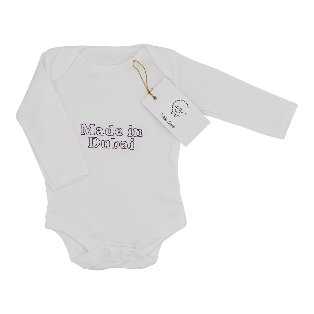 Petite Lamb | Made in Dubai Long Sleeve Bodysuit