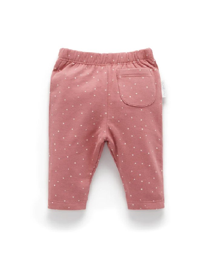 Purebaby | Plum Mini Spot Thick Leggings with Pocket