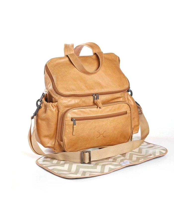 Thandana | Leather Nappy Backpack