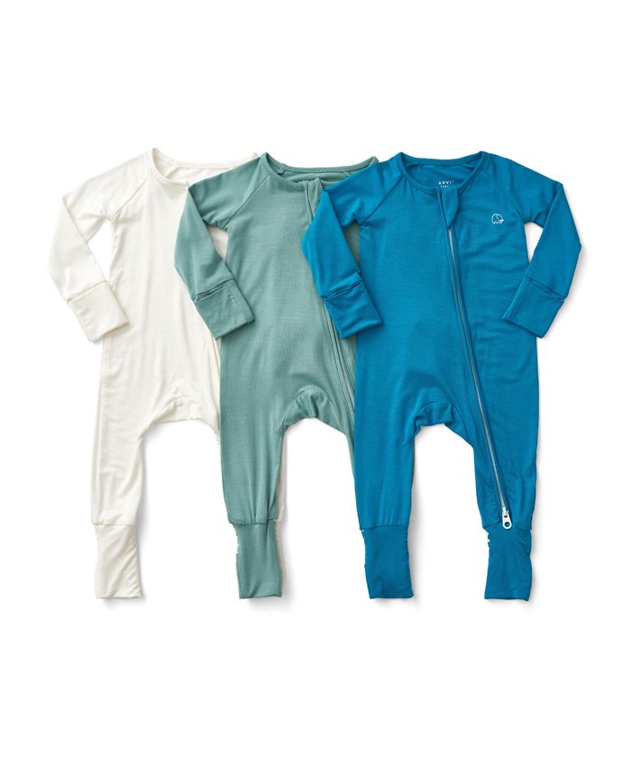 Anvi Baby | Organic Zipper Romper Set of 3