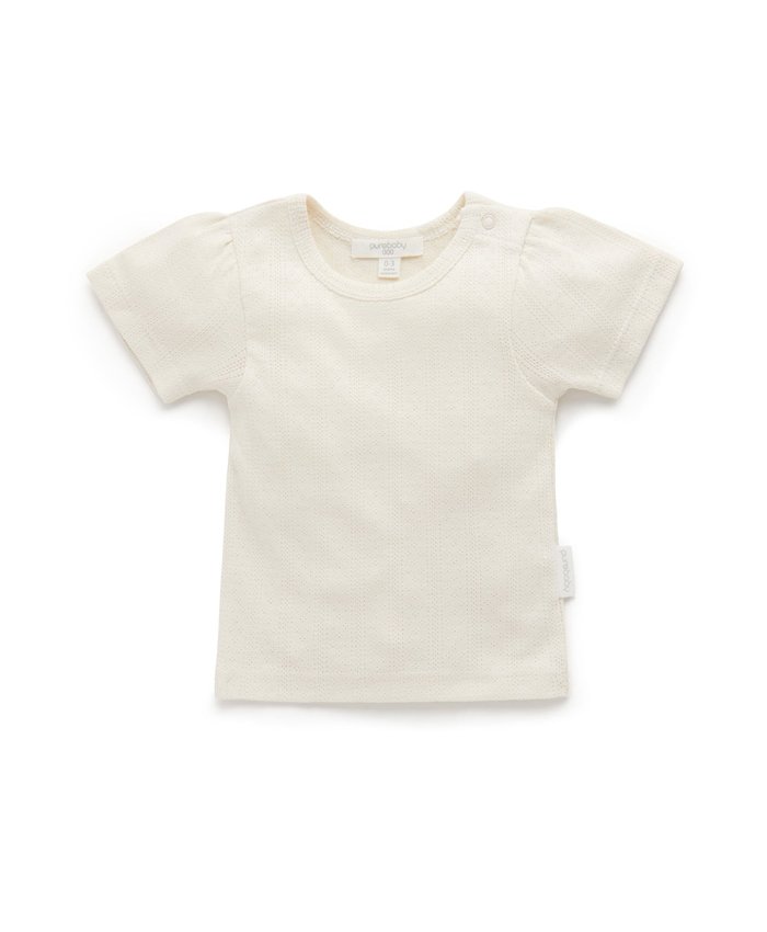 Purebaby | Pointelle Shortsleeve Tee