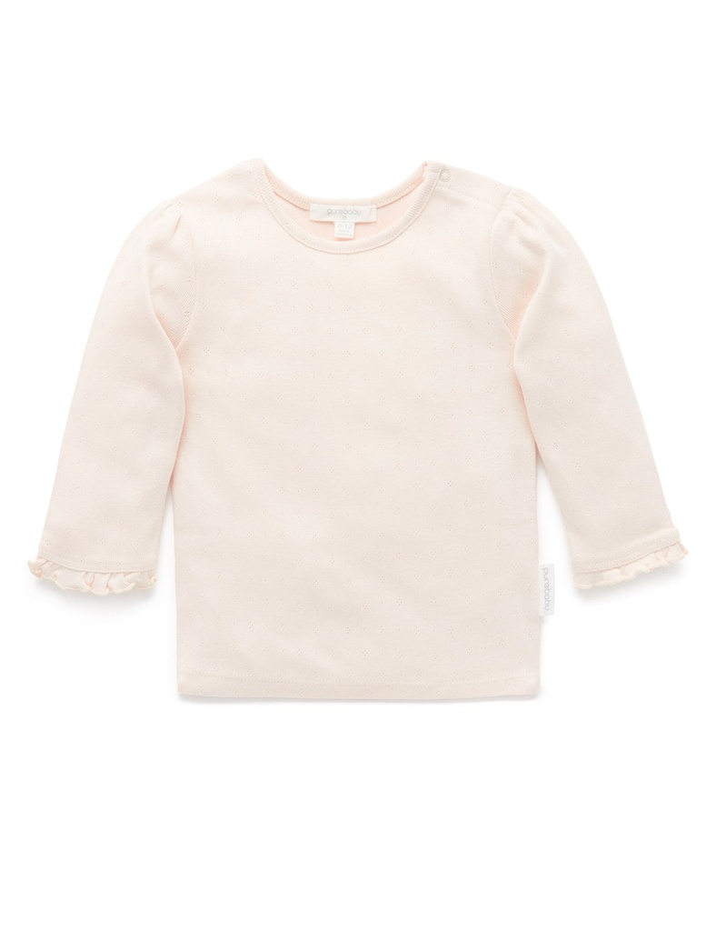 Purebaby | Pointelle Rib Layering Top