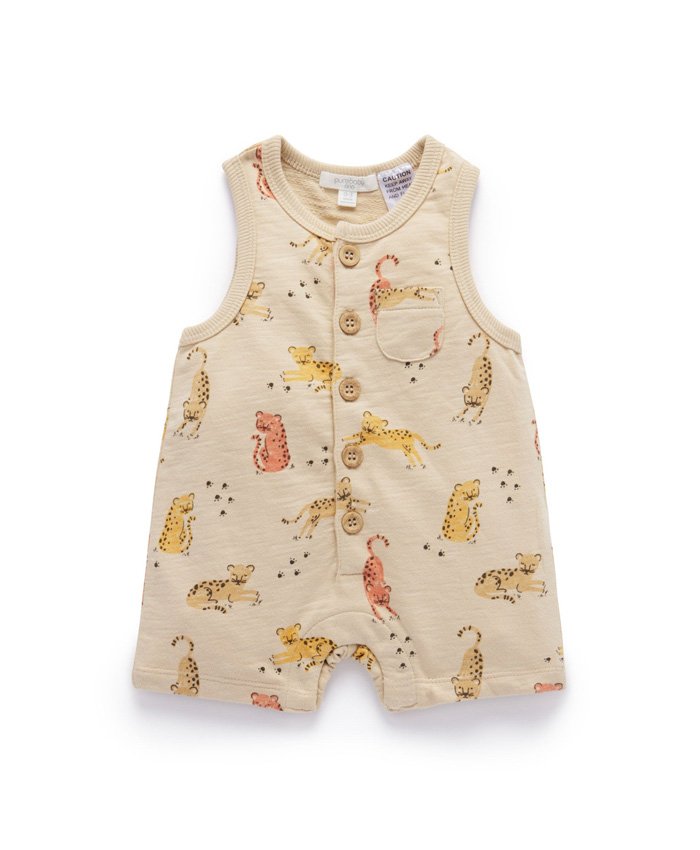 Purebaby | Jumping Jaguars Sleeveless Onesie