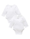 Purebaby | Easy Neck Long Sleeve Bodysuit 2 Pack