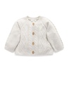 Purebaby | Cloud Melange Cable Cardigan