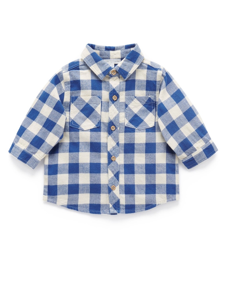 Purebaby | Indigo Check Shirt