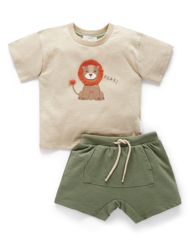 Purebaby | Olive Hungry Lion Set