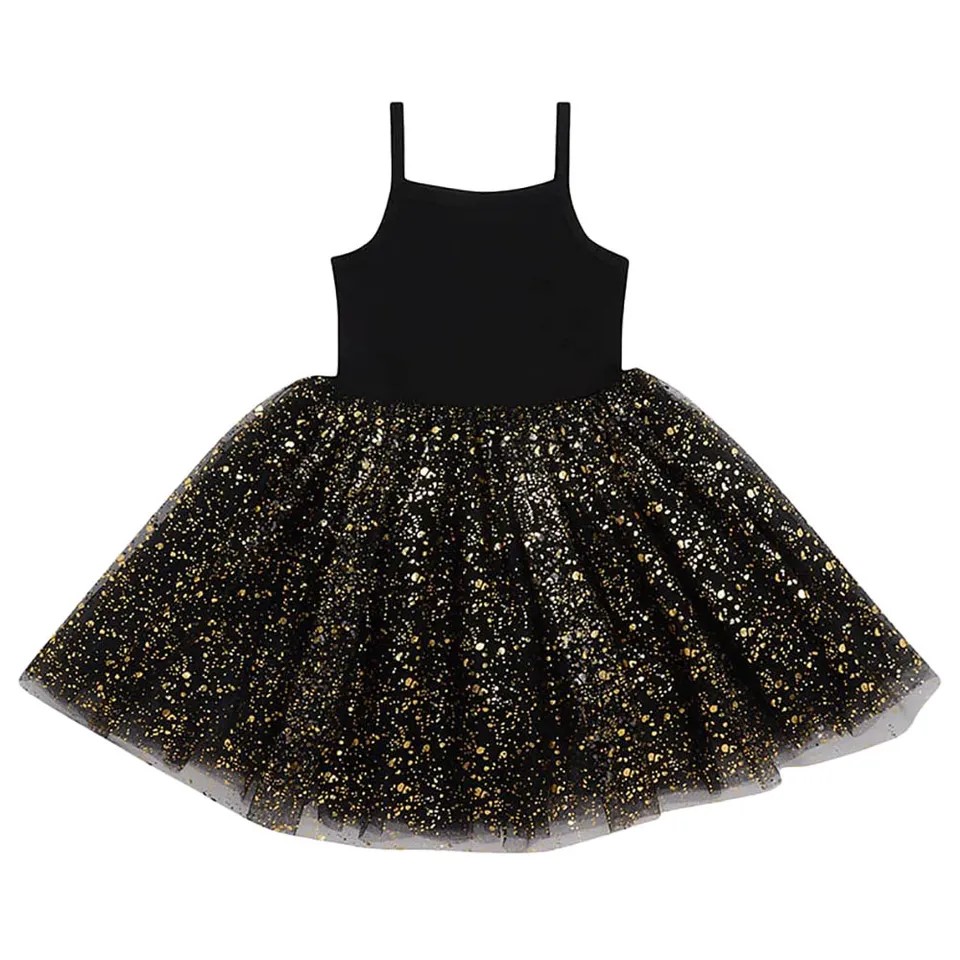 Bob & Blossom | Dress - Black & Gold Sparkle