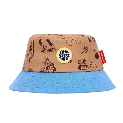 [BOBP0056ANS] Hello Hossy | Bucket Hat - Groovy Kids (6y)