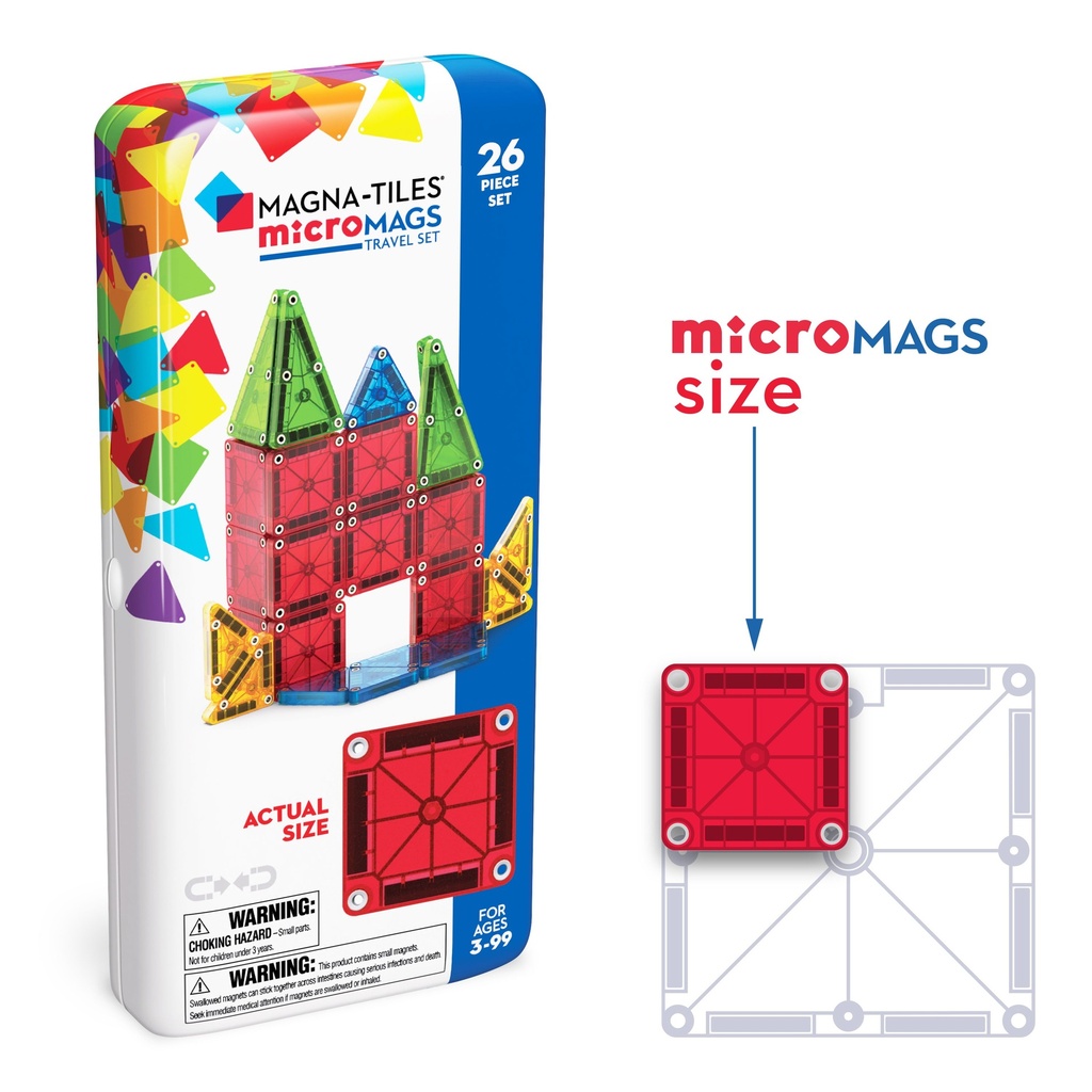 Magna-Tiles | microMAGS 26-Piece Travel Set