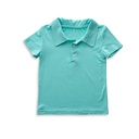 Anvi Baby | Bamboo Spandex Polo T-shirt - Aqua Blue