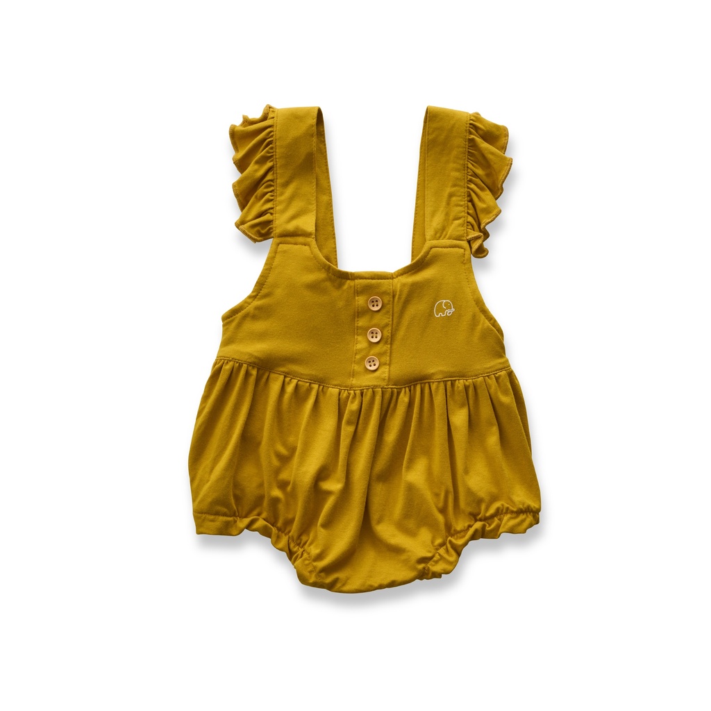 Anvi Baby | Bamboo Ruffle Romper - Mustard