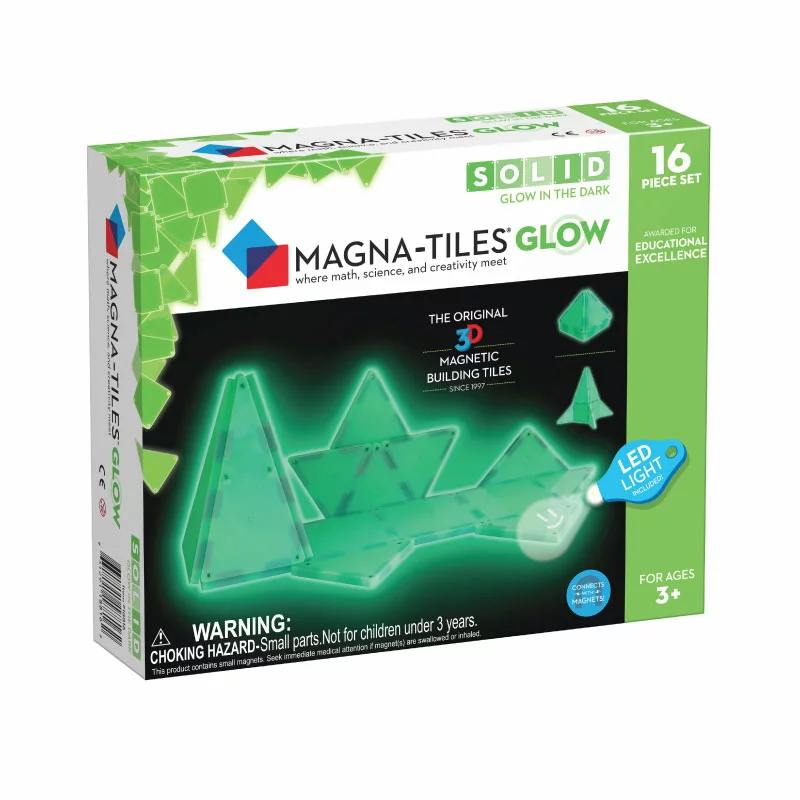 Magna-Tiles | Glow 16-Piece Set 