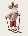 Maileg | Winter Mouse with Ski Set - Mum (Red)