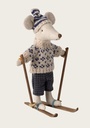 Maileg | Winter Mouse with Ski Set - Dad (Blue)