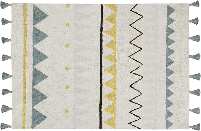 Lorena Canals | Azteca Vintage Blue - Washable Rug