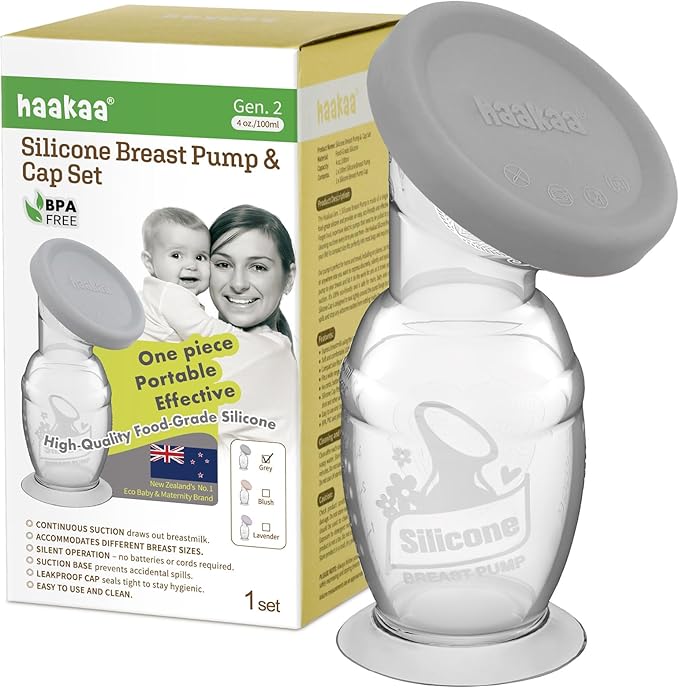 Haakaa | Silicone Breast Pump & Cap Set Gen. 2