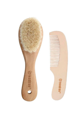 Haakaa | Goat Hairbrush & Comb Set