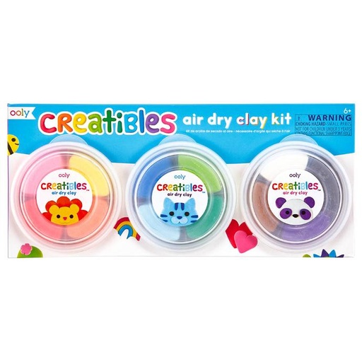 [161-049] Ooly | Creatibles DIY Air Dry Clay Kit (Set of 15)